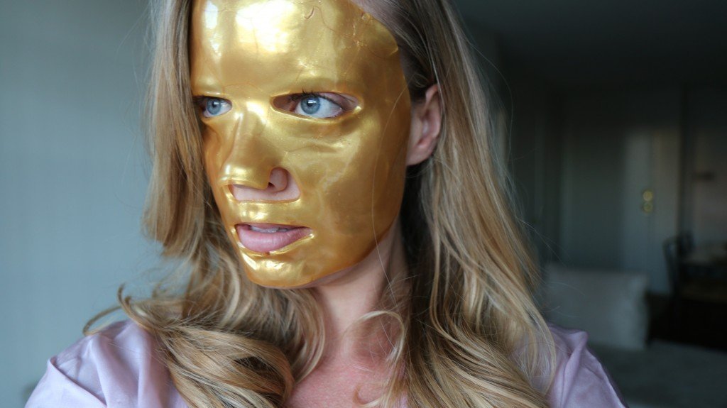 Gold face mask