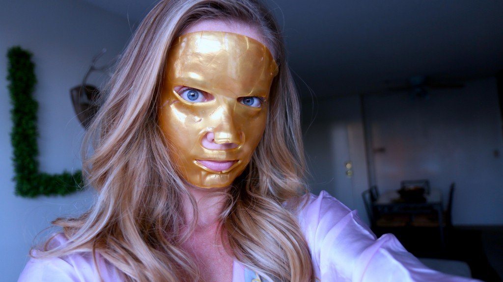 Gold face mask
