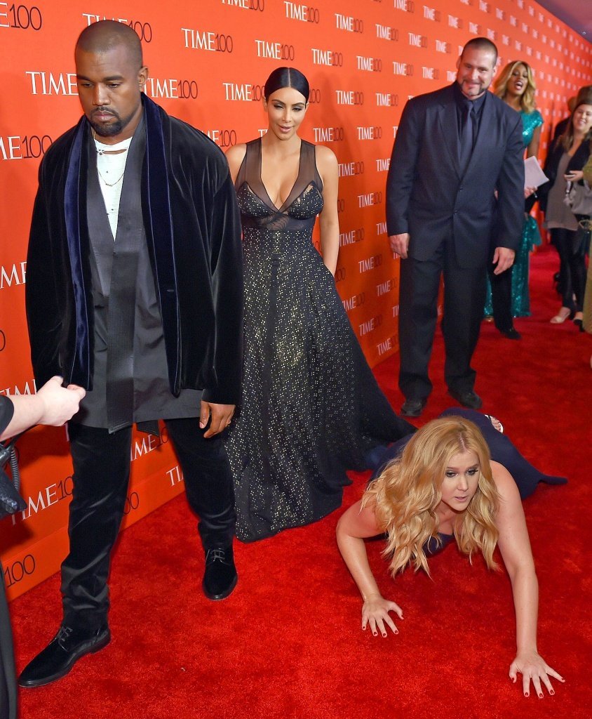 amy schumer falls kimye