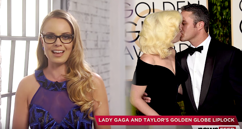lady gaga taylor kinney golden globes kiss