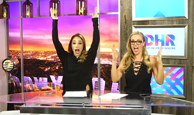 Co-Hosting Tuesday's DHR on Clevver News 1 the daily hollywood rundown entertainment news show