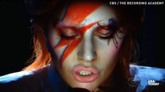 Lady Gaga's Electrifying David Bowie Tribute at Grammys 3 lady gaga david bowie