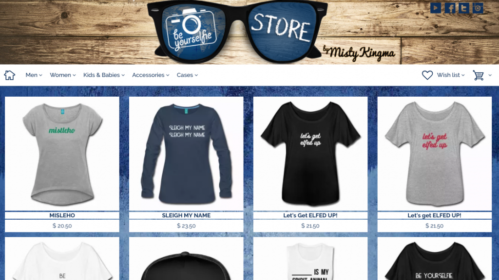 MISTLEHO: New Holiday SWAG in my Be Yourselfie Shop! 17 new be yourselfie clothing