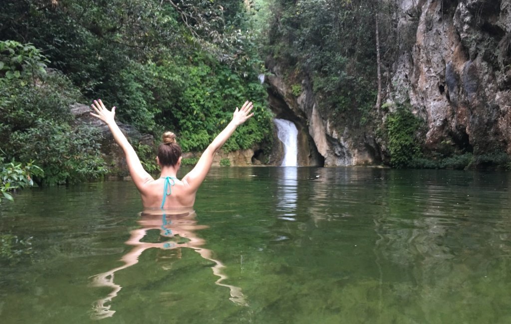 Salto Del Carbini Trinidad Cuba waterfall
