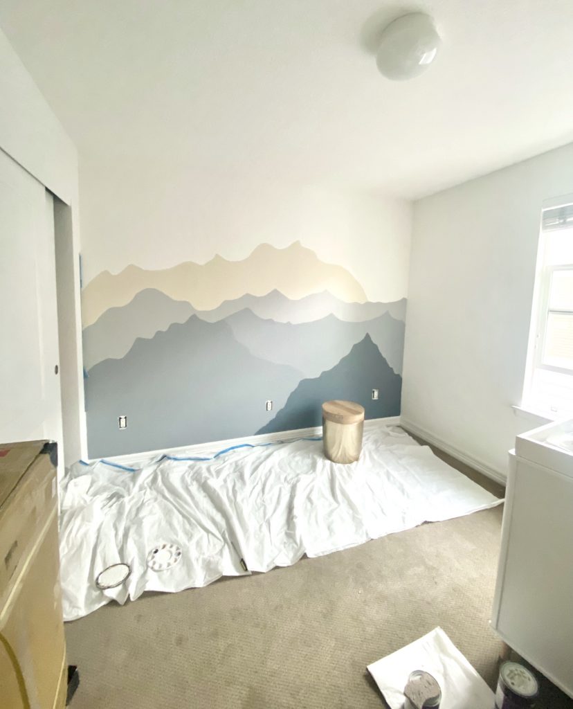 We Painted a Nursery Mountain Wall Mural 11 IMG 1677
